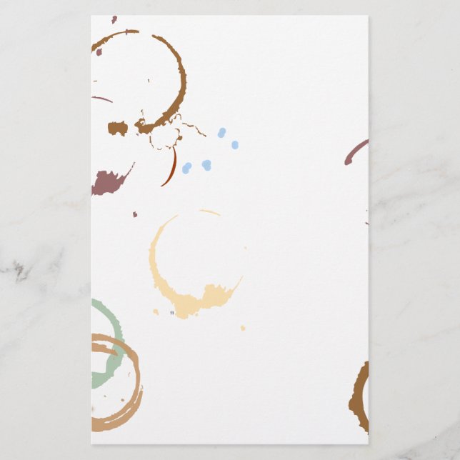 Coffee Stain Grungy Stationery (Front)