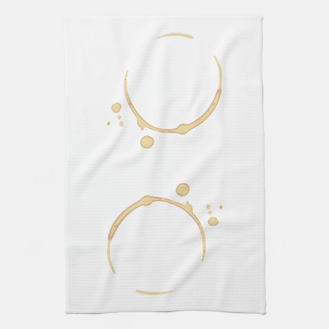 Coffee Stain Tea Towel (Vertical)