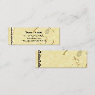 Coffee Stain Typewriter Grunge Business Cards