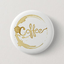 Coffee stained button pin