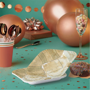Coffee Stained Ledger Accountant Paper Plate