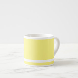 Coffee Strong Yellow With White Stripe Espresso Cup