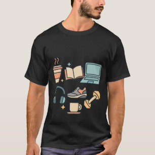 Coffee, Study, Fitness & Work – Minimal Lifestyle T-Shirt