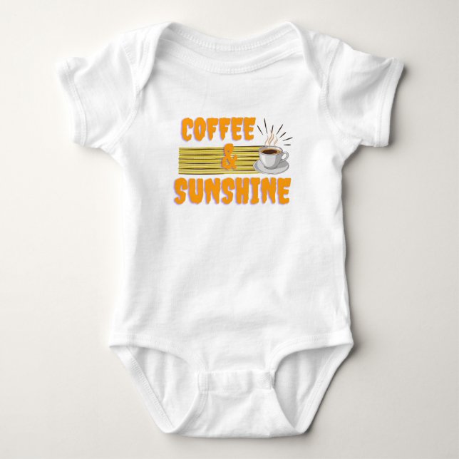 Coffee & Sunshine – Positive Morning Vibes  Baby Bodysuit (Front)