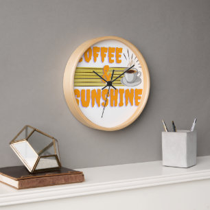 Coffee & Sunshine – Positive Morning Vibes  Clock