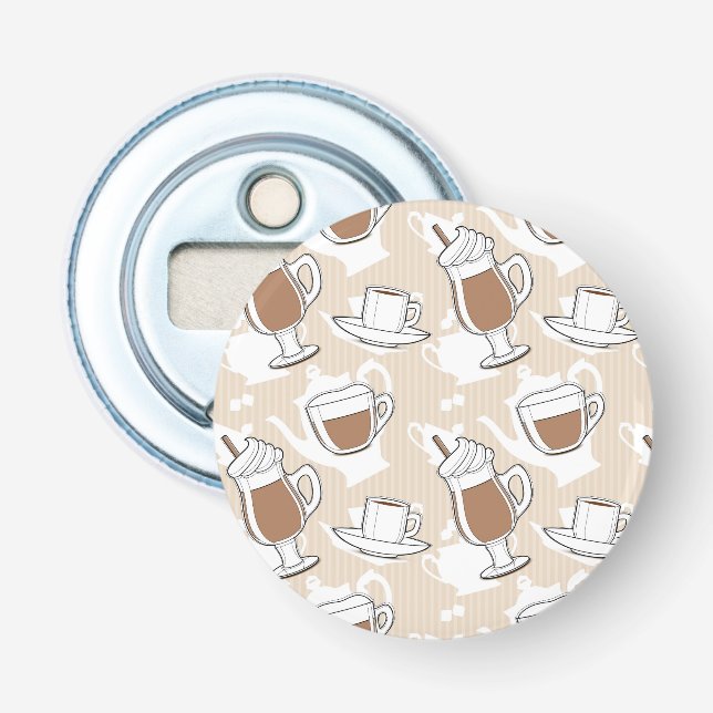 Coffee, sweet pattern bottle opener (Front)