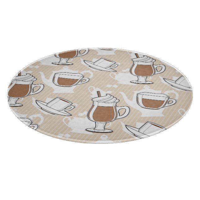 Coffee, sweet pattern cutting board (Corner)