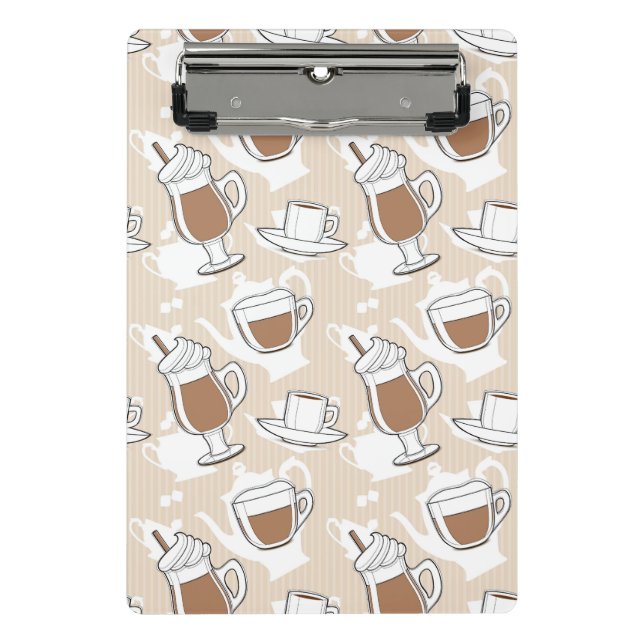 Coffee, sweet pattern mini clipboard (Front)