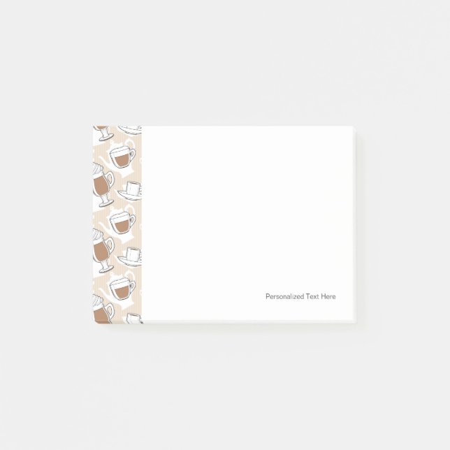 Coffee, sweet pattern post-it notes (Front)