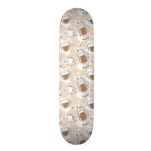 Coffee, sweet pattern skateboard