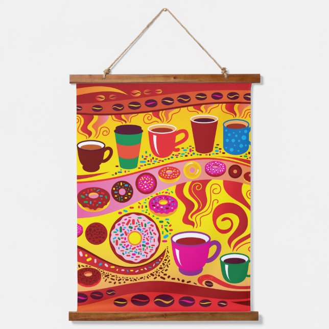 Coffee Swirl and Sugar Rush Hanging Tapestry (Front)