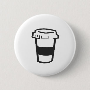 Coffee Take Away 6 Cm Round Badge