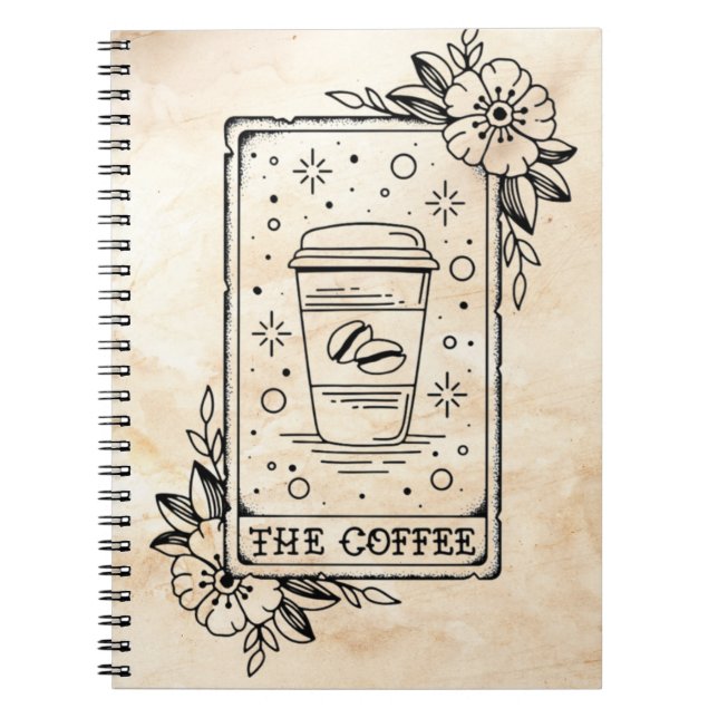 Coffee Tarot Card Notebook (Front)