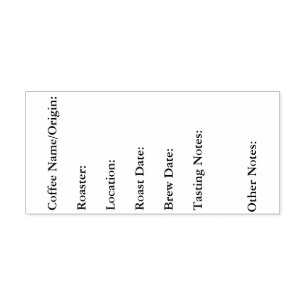 Coffee Tasting Notes Self-inking Stamp