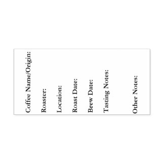 Coffee Tasting Notes Self-inking Stamp