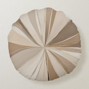 Coffee Taupe AI art Round Cushion