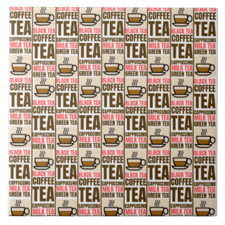 COFFEE TEA PATTERN, Ceramic Tile