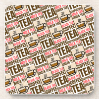 COFFEE TEA PATTERN, Hard plastic coaster