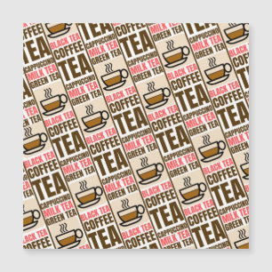 COFFEE TEA PATTERN, Magnetic Card