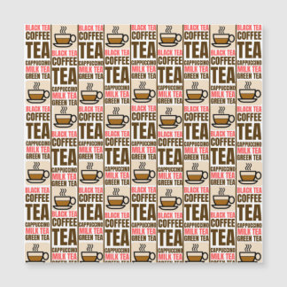 COFFEE TEA PATTERN, Magnetic Card