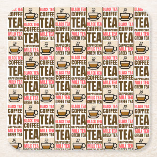 COFFEE TEA PATTERN, Paper Coaster