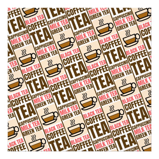 COFFEE TEA PATTERN, Photo Enlargement (Front)