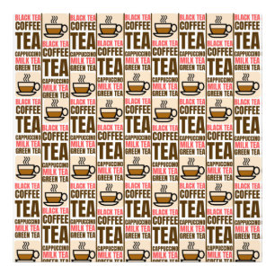 COFFEE TEA PATTERN, Photo Enlargement Print