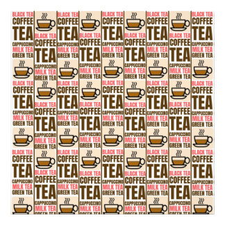 COFFEE TEA PATTERN, Photo Enlargement Print