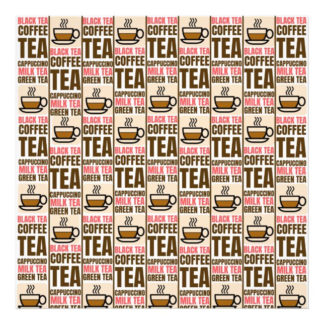 COFFEE TEA PATTERN, Photo Enlargement Print (Front)