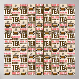 COFFEE TEA PATTERN, POSTER