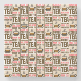 COFFEE TEA PATTERN, Stone Coaster