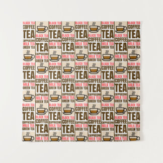 COFFEE TEA PATTERN, Tapestry