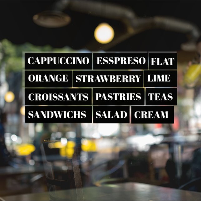 Coffee Tea Salads Window Vinyls Transparent | Food (Creator Uploaded)