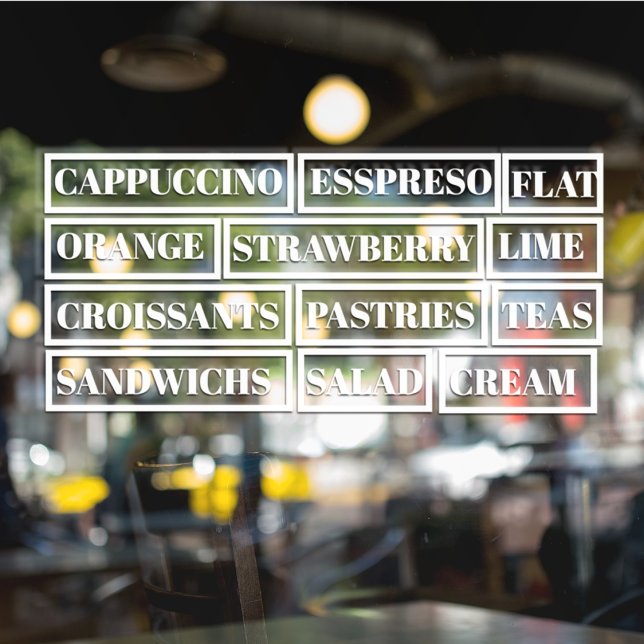 Coffee Tea Salads Window Vinyls Transparent | Food (Creator Uploaded)
