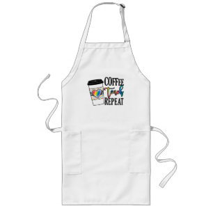 Coffee, Teach, Repeat Long Apron