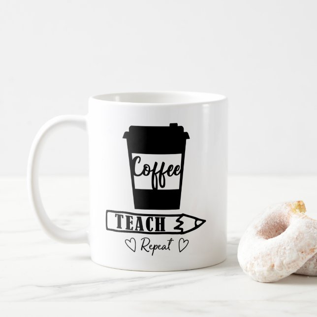 Coffee Teach Repeat Mug (With Donut)