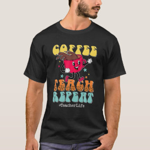 Coffee Teach Repeat Teacher Life Leopard Back To S T-Shirt