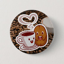 Coffee Thank You Sticker Brown Beans Style