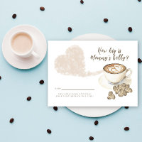 Coffee theme Baby shower How big is mummy's belly