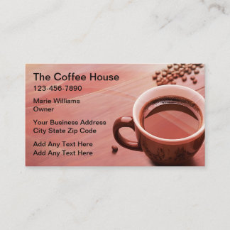 Coffee Theme Modern Business Cards