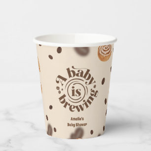 Coffee Theme Paper Cup Cinnamon Roll Baby Shower