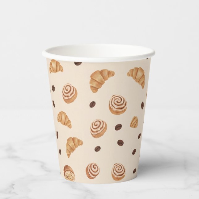 Coffee Theme Paper Cup Cinnamon Roll Baby Shower (Front)