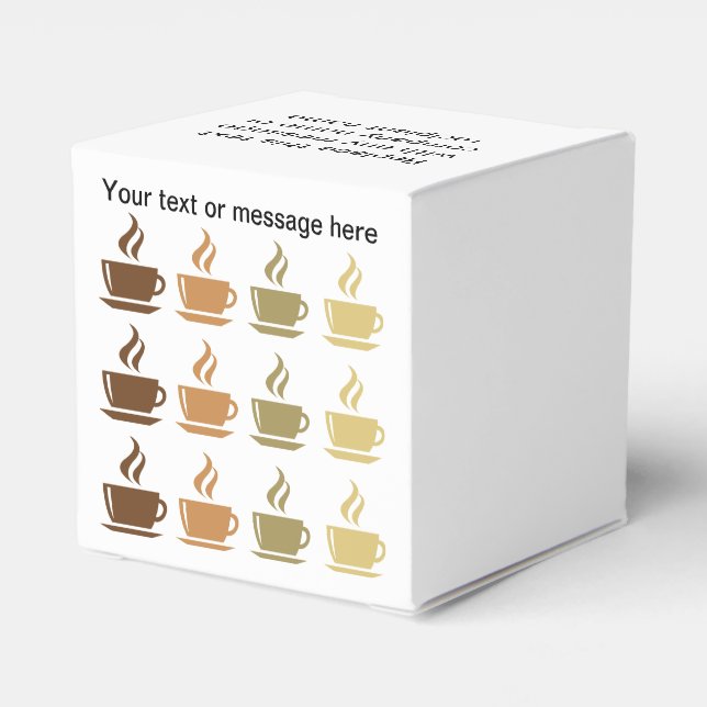 Coffee Theme Party Favour Box (Back Side)