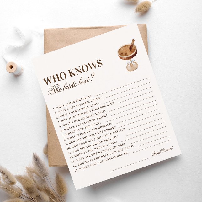 Coffee Theme Who Knows the Bride Best Game (Creator Uploaded)