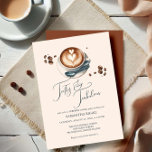 Coffee Themed 50th Birthday Invitations<br><div class="desc">Celebrate her milestone in style with these 50th birthday invitations, featuring a cosy watercolor coffee cup design that’s perfect for birthday party themes for adults. Whether you’re planning a surprise bash in summer, fall, autumn, or winter, these charming birthday invites set the tone for a fun and memorable gathering. With...</div>