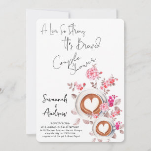 Coffee Themed Couple Shower Invitation