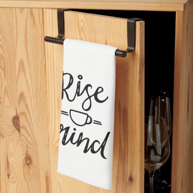 Coffee Themed Kitchen Towel (Thirds Fold)
