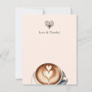 Coffee Themed Thank You Note Cards