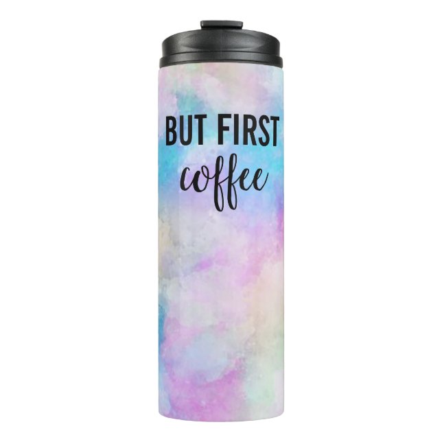 Coffee thermal tumbler personalised. (Front)