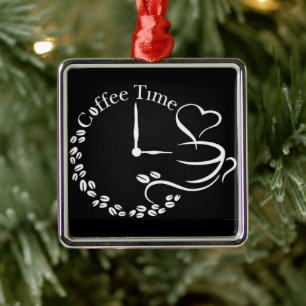 *COFFEE TIME* CHRISTMAS OR ANYTIME ORNAMENT